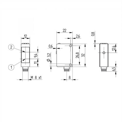 P1KY012 Laser Distance Sensor Long-Range