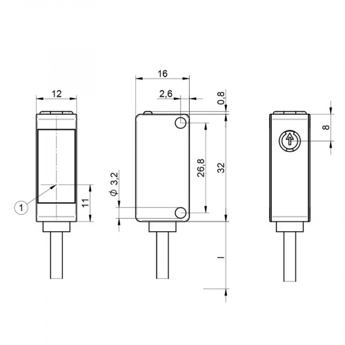P1KK006 Retro-Reflex Sensor for Transparent Objects