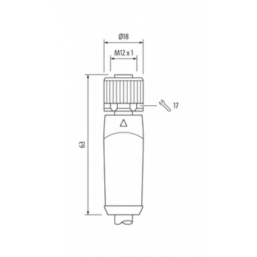 7000-P6221-P360750 M12 Power female 0° S-cod. with cable 7000-P6221-P360750 M12 Power female 0° S-cod. with cable