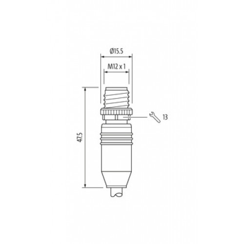 7000-44901-7910600 M12 male 0° D-cod. / M8 male 0° A-cod. shielded 7000-44901-7910600 M12 male 0° D-cod. / M8 male 0° A-cod. shielded