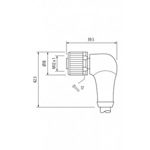 7000-P6271-P161000 M12 Power male 90° / female 90° S-cod. 7000-P6271-P161000 M12 Power male 90° / female 90° S-cod.