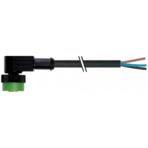 7050-12331-6230500 MQ12 female 90° A-cod. with cable