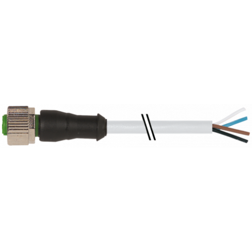 7000-12221-2241200 M12 female 0° A-cod. with cable