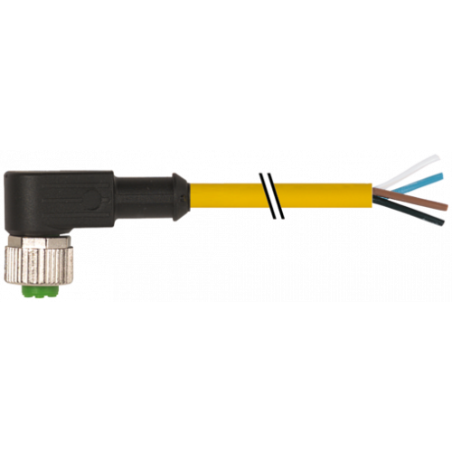 7001-12341-0240500 M12 female 90° A-cod. with cable
