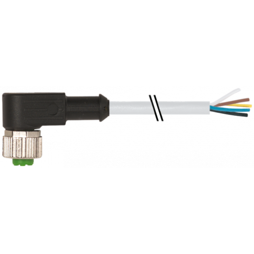 7002-12361-2251000 M12 female 90° A-cod. with cable V2A