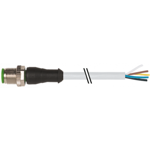 7002-12041-2251000 M12 male 0° A-cod. with cable V2A