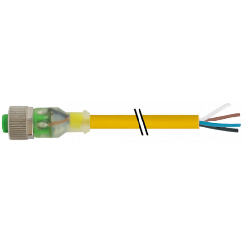7000-12231-0240500 M12 female 0° A-cod. with cable 3LED