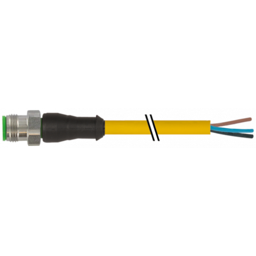7004-12001-0330500 M12 male 0° A-cod. with cable V4A