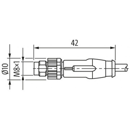7000-08921-6960150 M8 male 0° with cable