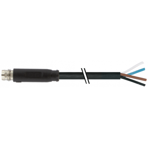 7000-08171-6510500 M8 male 0° A-cod. snap-in with cable