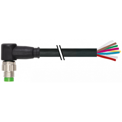 7000-08932-6960150 M8 male 90° with cable, 180°