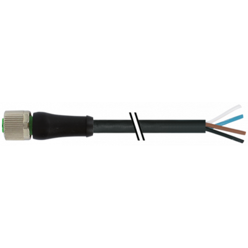 7000-P7221-P075000 M12 Power female 0° T-cod. with cable