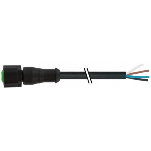 7005-12221-6240050 M12 female 0° A-cod. with cable Lite