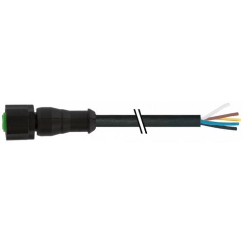 7005-12241-6250060 M12 female 0° A-cod. with cable Lite
