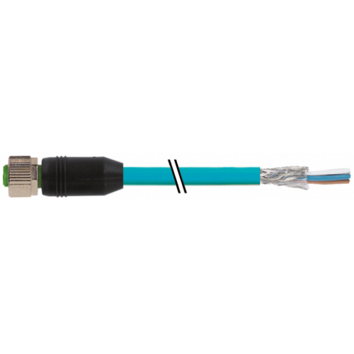 7000-13225-8340100 M12 female 0° A-cod. with cable