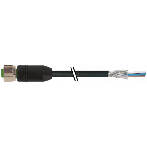 7000-13225-8381000 M12 female 0° A-cod. with cable
