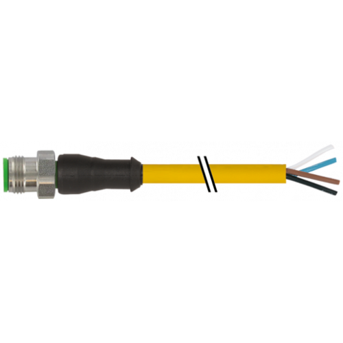 7004-12021-0141000 M12 male 0° A-cod. with cable V4A