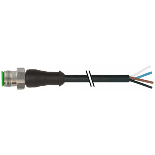 7004-12021-6140150 M12 male 0° A-cod. with cable V4A