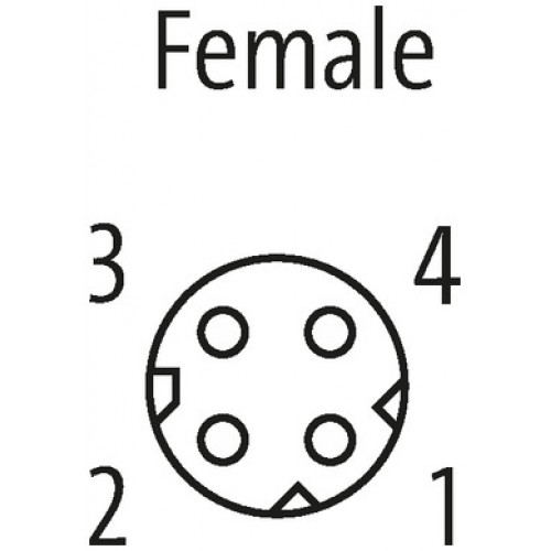 7000-09041-7960150 M8 female 0° D-cod. with cable shielded 7000-09041-7960150 M8 female 0° D-cod. with cable shielded
