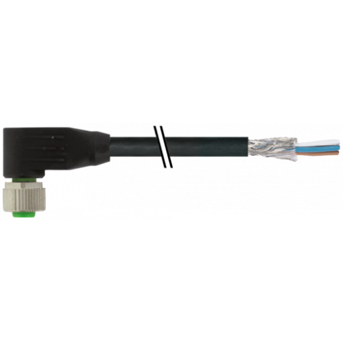 7000-13251-8380300 M12 female 90° A-cod. with cable