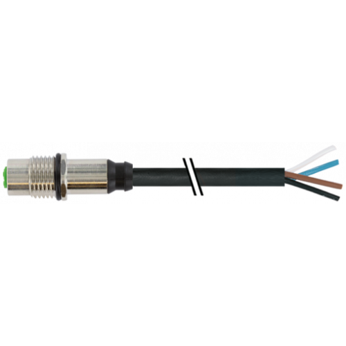 7000-13617-6141000 M12 female recept. A-kod. with cable rear