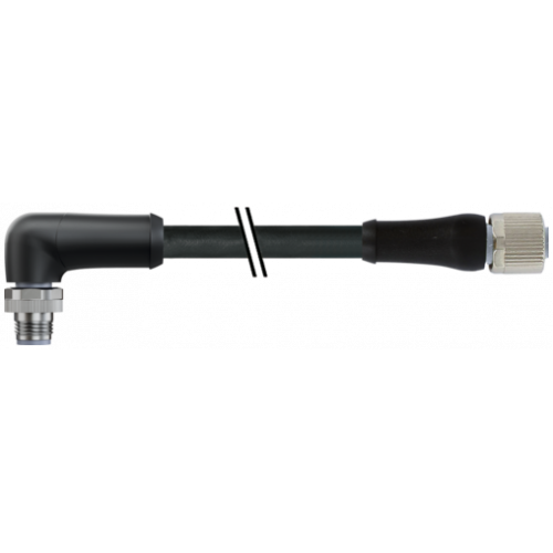 7000-P4261-P040300 M12 Power male 90° / female 0° L-cod.