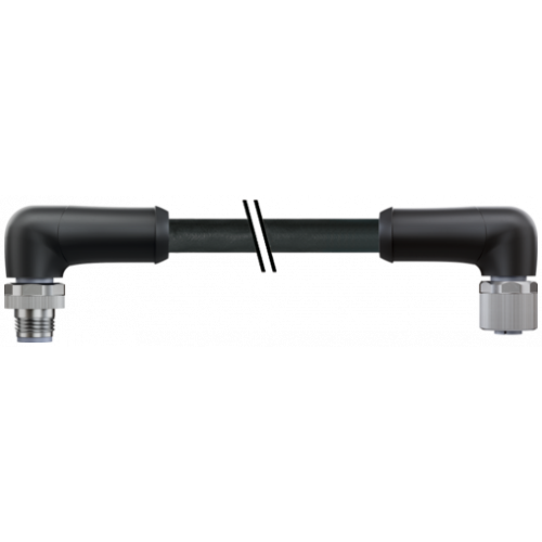 7000-P4271-P040150 M12 Power male 90° / female 90° L-cod.