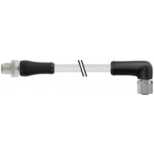 7000-P4251-9660150 M12 Power male 0° / female 90° L-cod.