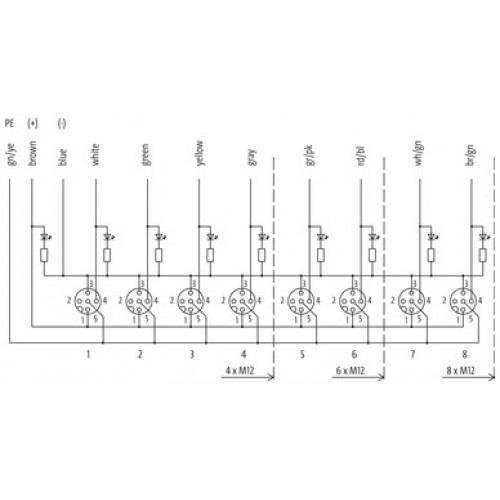 8072-68410-4450500 MVP XTREME 8XM12, 4 POLE FIXED CABLE