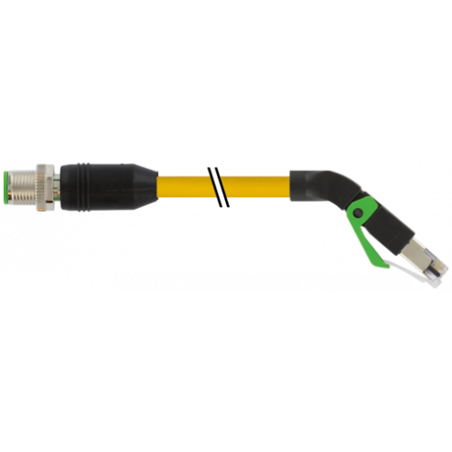 7000-44731-6750050 M12 male 0° D-cod. / RJ45 45° down shielded