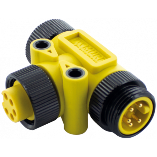 7700-A5T01-0000000 Mini (7/8) 5 pole Tee, Male (Ext.)/2x Female