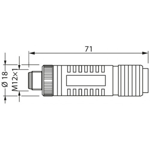 7000-21111-0000000 M12 male 0° X-cod. IDC 7000-21111-0000000 M12 male 0° X-cod. IDC