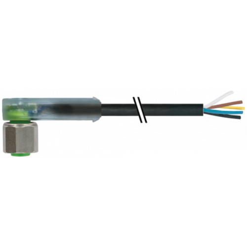 7004-12441-6151000 M12 female 90° A-cod. with cable LED V4A