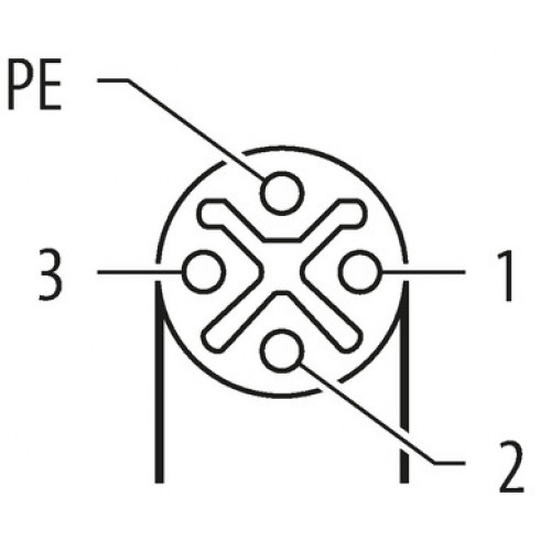 7000-P6271-P161000 M12 Power male 90° / female 90° S-cod. 7000-P6271-P161000 M12 Power male 90° / female 90° S-cod.