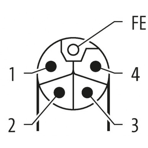 7000-P4261-9661000 M12 Power male 90° / female 0° L-cod. 7000-P4261-9661000 M12 Power male 90° / female 0° L-cod.