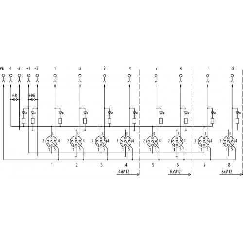27777 MVP12, 6XM12, 4POLE, PLUG. CAP SCT.
