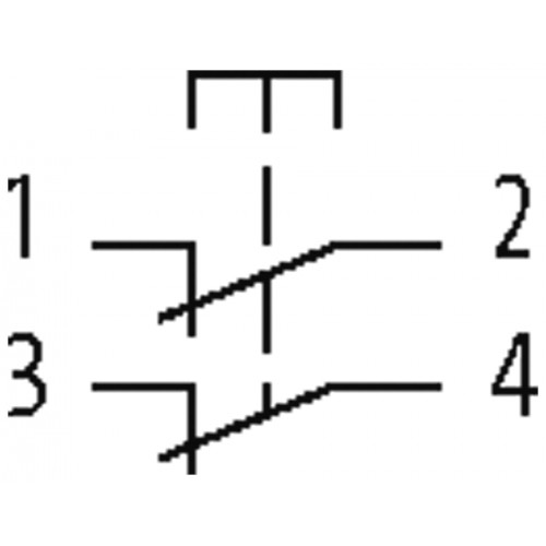 69040 Emergency-stop pushbutton with 2 positive opening contacts