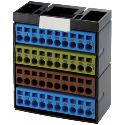 56111 POTENTIAL TERMINAL BLOCK BL.YELL.BR.BL