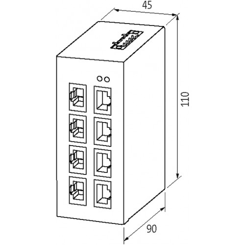 58152 TREE 8TX METAL - UNMANAGED SWITCH - 8 PORTS