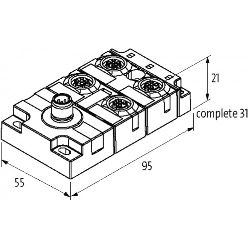 58160 Tree 4TX IP67 Metal - Unmanaged Switch - 4xM12 58160 Tree 4TX IP67 Metal - Unmanaged Switch - 4xM12