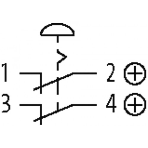 69000 Emergency stop with 2 positive opening