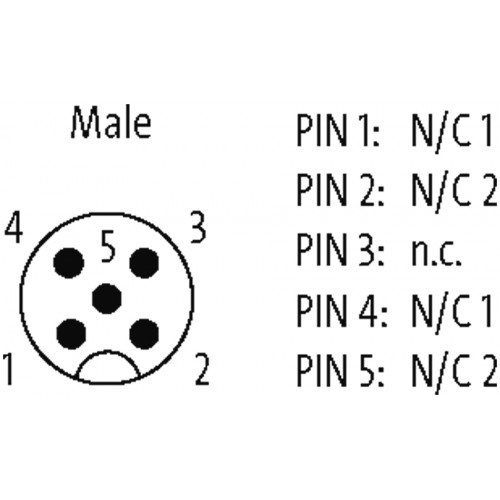 69041 Emergency-stop pushbutton with 2 positive opening contacts
