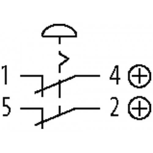 69001 Emergency stop with 2 positive opening
