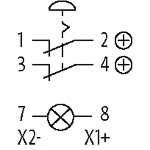 69002 Emergency stop with 2 positive opening