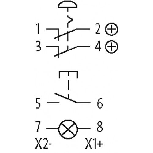 69004 Emergency stop with 2 positive opening