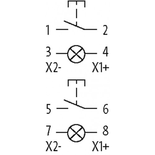 69012 Reset button with 2 illuminated push buttons