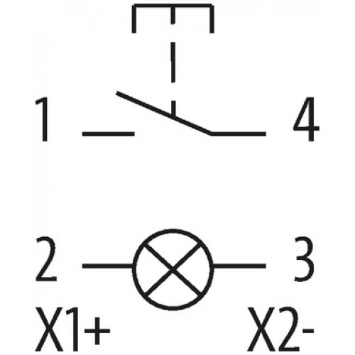 69013 Reset button with 1 illuminated push button