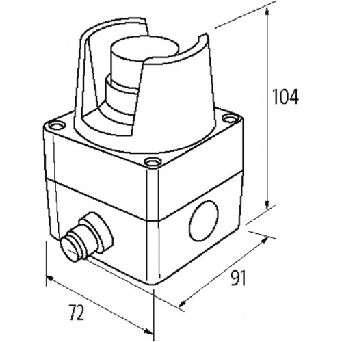 69040 Emergency-stop pushbutton with 2 positive opening contacts