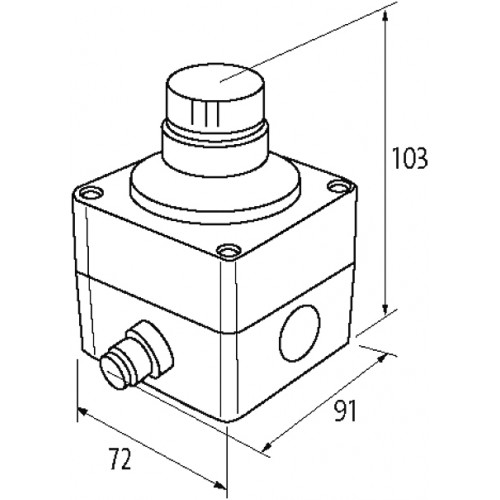 69041 Emergency-stop pushbutton with 2 positive opening contacts