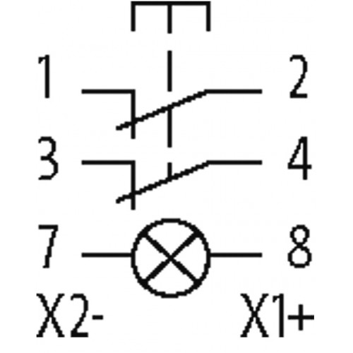 69043 Illuminated Emergency-stop pushbutton with 2 positive opening contacts